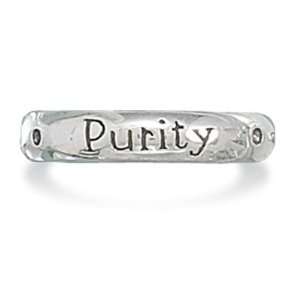   Sterling Silver Christian Purity Ring Size 9