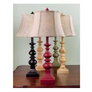  Stained Wood Table Lamp (BLACK)