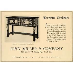  1919 Ad John Miller & Co. Furniture Walnut No. 4540 