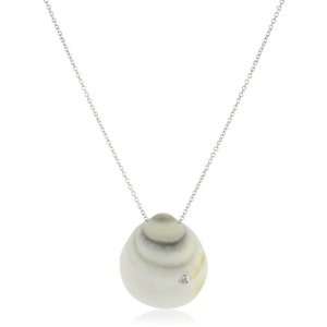 Sigal Gerber Cote DAzur Small Grey Diamond Shell Pendant Necklace