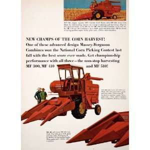  1965 Ad Massey Ferguson Combine Farming Equipment 