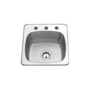   COMMERCIAL 19x18x7 20 GAUGE 3HOLE TOP MOUNT STAINLESS STEEL SINK Home