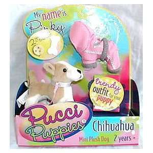  Pucci Puppies Mini Plush Chihuahua Pinky w/ Outfit Toys 