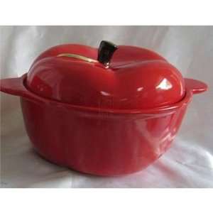 LARGER PRODUCE APPLE COVERED CASSEROLE DISH  Kitchen 