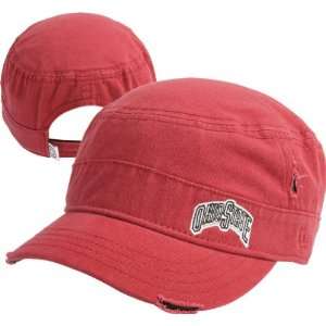 Ohio State Buckeyes Womens Ripped Military Hat:  Sports 