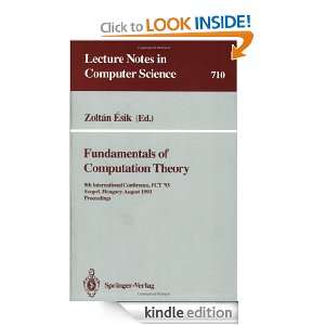 Fundamentals of Computation Theory 9th International Conference, FCT 