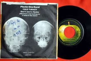 PLASTIC ONO BAND BEATLES COLD TURKEY 1969 EXYU 7“ PS  