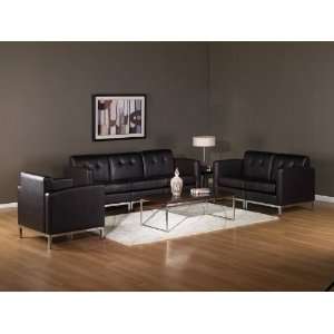   Contemporary Modern Leatherette Sofa Set, AX WAL S9: Home & Kitchen