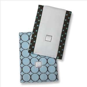  Swaddle Designs Baby Burpies   Brown with Blue Dots and 