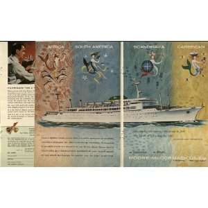  1963 Ad Moore McCormick 2pg Vintage Travel Print Ad 