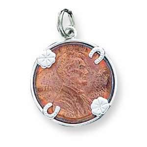  Sterling Silver Penny Charm: Jewelry