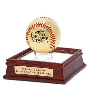  Rawlings Gold Glove Award Commemorative 24KT Gold Baseball 