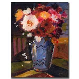   Flower By Sheila Golden 24x32 Ready To Hang Canvas Art: Home & Kitchen