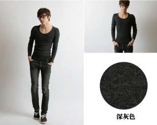 2011 Mens Fashion Hot Slim Fit T Shirt Dark Gray 2520  