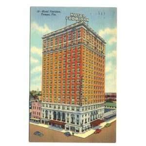   Hotel Floridian Linen Postcard Tampa Florida 1940s 