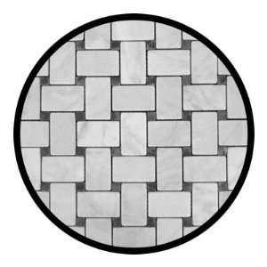 : Carrara Marble Italian White Bianco Carrera Basketweave Mosaic Tile 