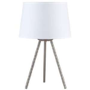 Lights Up Weegee Small White Linen 20 High Table Lamp 