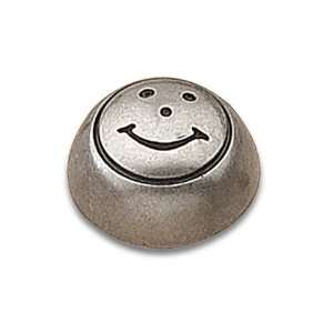 Country style expression   1 3/16 long smiley face knob in faux iron