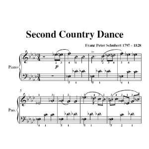  Second Country Dance Schubert Easy Piano Sheet Music 