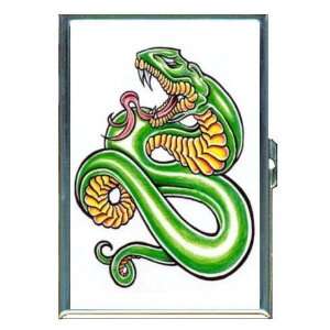 Snake Monster Tattoo Scary ID Holder, Cigarette Case or Wallet MADE 