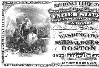 Replica $500 1863 NBN US Paper Money Currency Copy  