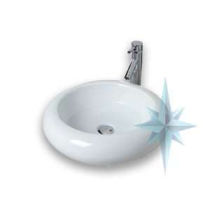    Polaris Sinks W021V White Porcelain Vessel Sink: Home Improvement