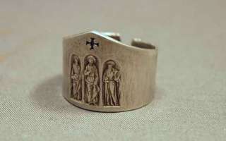 Solid Sterling Silver Bishops Vatican Ring + chalice co. +  