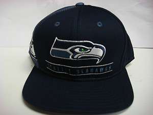 Seattle Seahawks Flat Brim Snapback Cap Team Apparel Reebok Hat NFL 