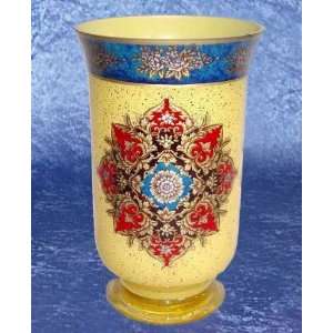 11.5 Cream Color Glass Vase 