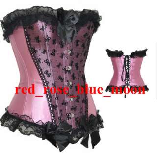 New Sexy Brocade Gorgeous lace up back Corset Bustier/G string  
