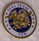 Hat Lapel Push Tie Tac Pin Navy Seal Team Ten 10 NEW  