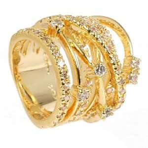  Criss Cross Band in Gold Plating Jewelry