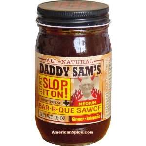 Daddy Sams All Natural Ginger Jalapeno Bar B Que Sawce, 19 fl oz 