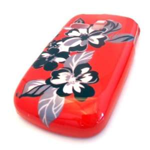  Samsung R355c Red Canvas Flower Art Design Gloss HARD Case 