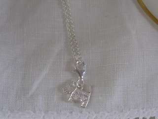lovely little scotty dog westie sterling silver charm with cz s comes 