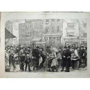    1872 Fine Art Sunday Morning New Cut Lambeth People