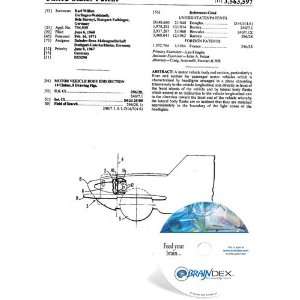  NEW Patent CD for MOTOR VEHICLE BODY END SECTION 