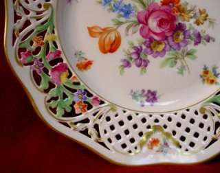 SCHUMANN china CHATEAU BOUQUET pattern BREAD PLATE reticulated  