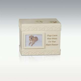 Dog Paws Box Cremation Urn   Dogs Leave Paw Prints   Free Shipping