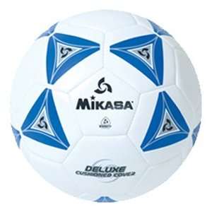  Mikasa Deluxe Cushioned Cover Soccer Balls WHITE/BLUE 3 