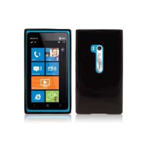 Hybrid Flexishield Hydro Gel Skin Case Cover for Nokia Lumia 900 Black