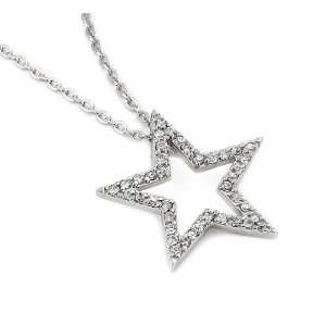  Cut Out Star Sterling Silver Pendant With 16 Plus 1 