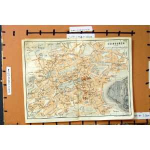   1910 MAP GREAT BRITAIN STREET PLAN EDINBURGH SCOTLAND