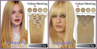7pcs 18 20 Clip in 100% Remy Human Hair Extensions 90g #1,#1B,#4,#6 