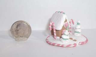 Miniature Dollhouse Shabby CHRISTMAS COTTAGE   Winter Rose Chic Sculpt 