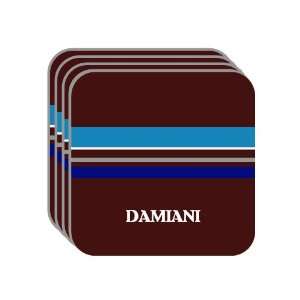 Personal Name Gift   DAMIANI Set of 4 Mini Mousepad Coasters (blue 