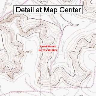  USGS Topographic Quadrangle Map   Savell Ranch, Texas 