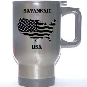  US Flag   Savannah, Georgia (GA) Stainless Steel Mug 