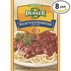Durkee Spaghetti with Mushrooms, 1.1250 Ounce (Pack of 8)