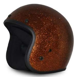   Root Beer Metal Flake 3/4 Open Face DOT Motorcycle Helmet: Automotive